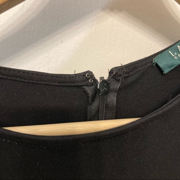 Lauren - Ralph Lauren Dress Size 10 Black/Jacquard with pockets - Picture 3 of 8